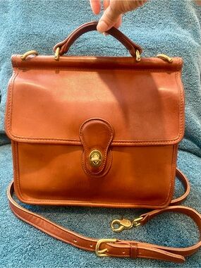 Vintage Coach Willis Bag 9927 Top-Handle Satchel in Cognac